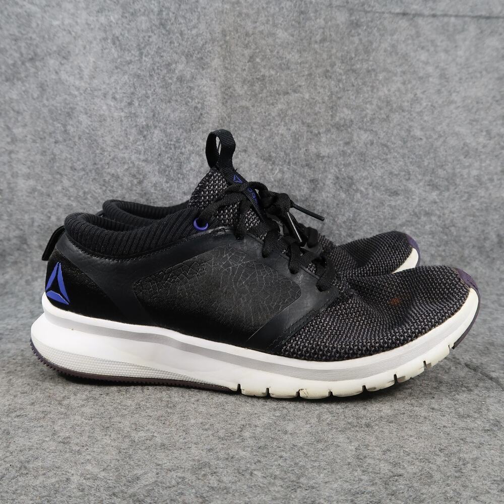 Reebok Shoes Womens 8.5 Athletic Trainers Running Sport Sneakers Black Lace Up